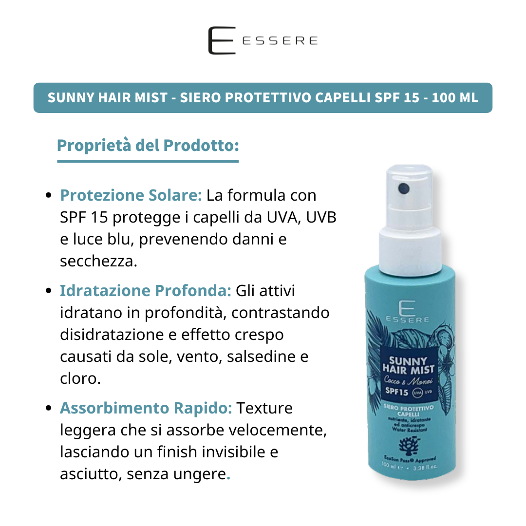 Sunny Hair Mist - Siero Protettivo Capelli SPF 15 100 ml Be Sunny