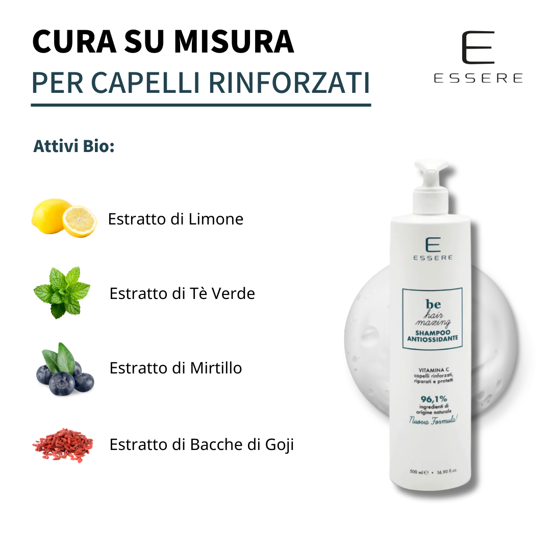 Shampoo Antiossidante Vitamina C 500 ml Be Hair Mazing