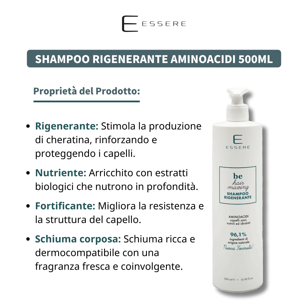 Shampoo Rigenerante Aminoacidi 500ml Be Hair Mazing