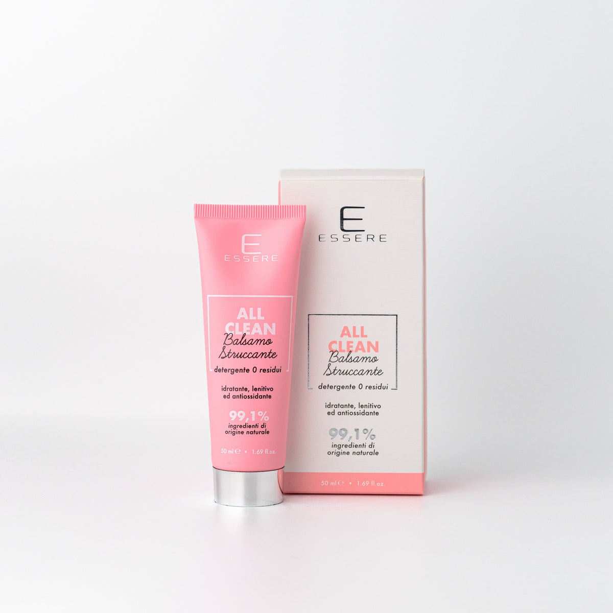 Essere Bio All Clean makeup-removing cleansing balm, Be Beauty, 50 ml, tube and box, front view