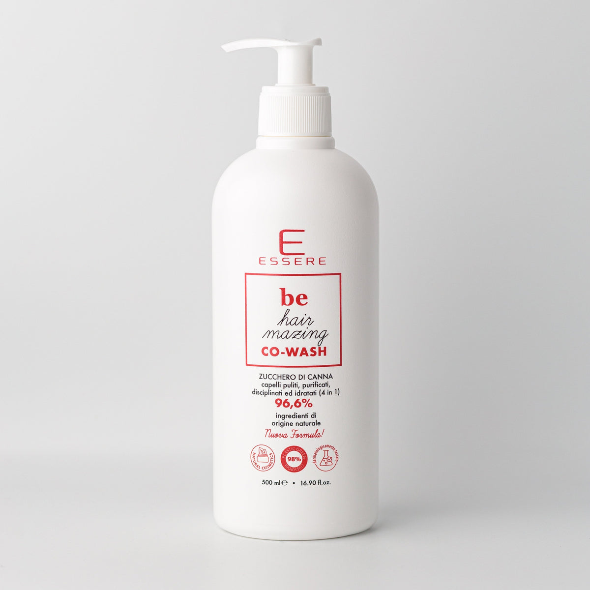 Essere Bio Cane Sugar Co-Wash 4-in-1 500 ml, Be Hair Mazing bottle with 96.6% natural origin ingredients