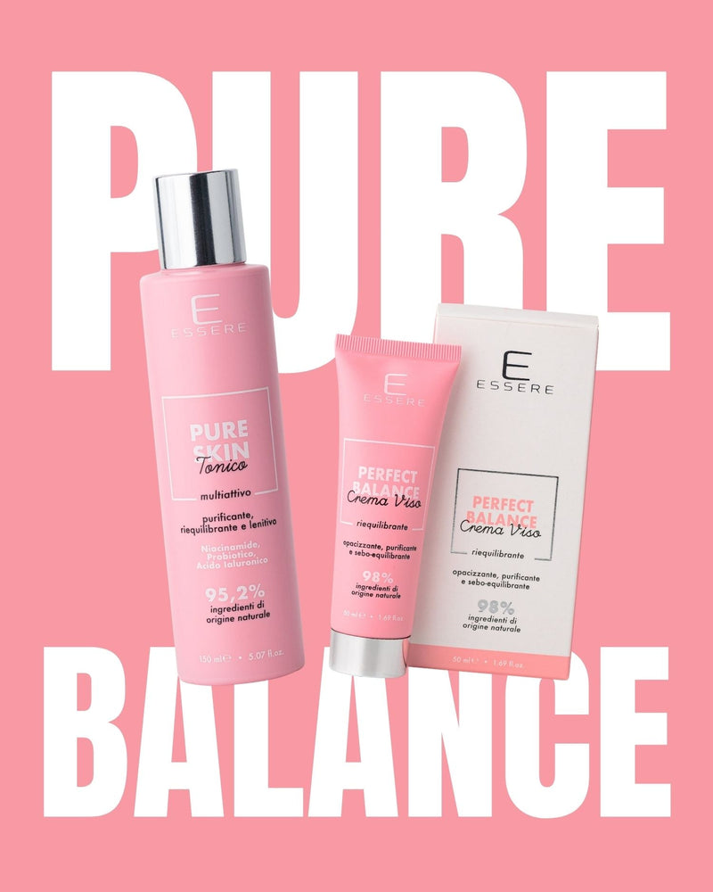 Kit Pure Balance Essere Bio: Pure Skin tonico e Perfect Balance crema viso riequilibrante per pelle mista e grassa