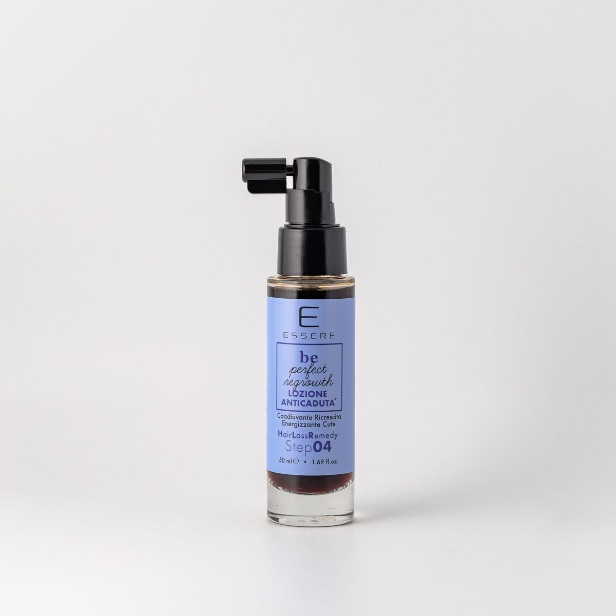 Essere Bio Anti-Hair-Loss Lotion 50 ml, Be Perfect Regrowth glass spray bottle, front view