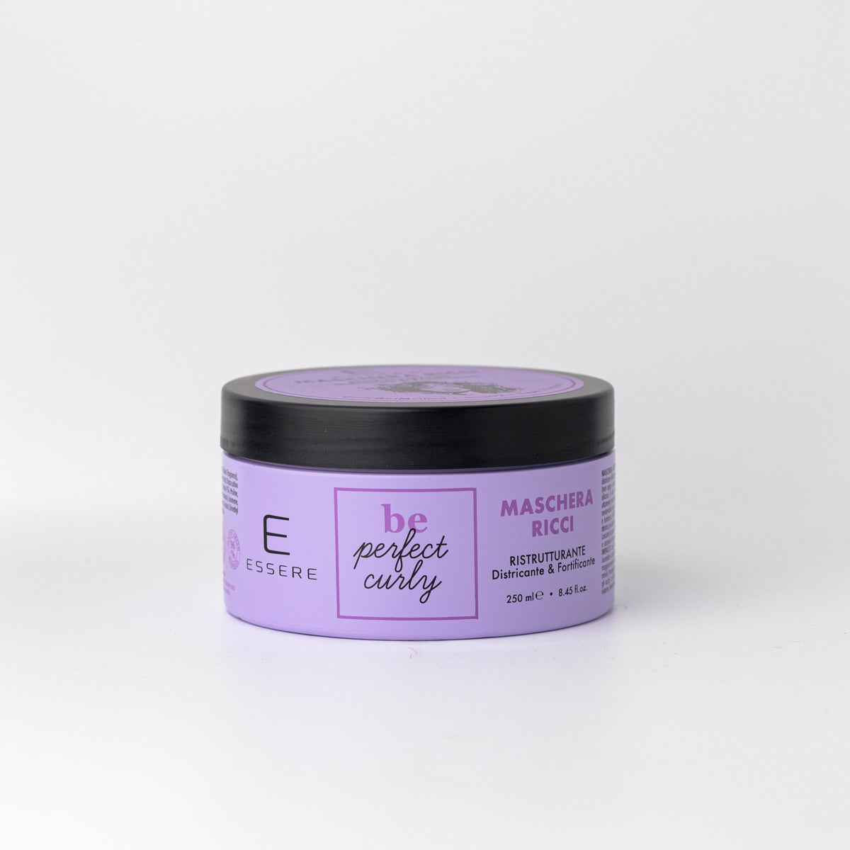 Essere Bio Repairing Curly Hair Mask 250 ml jar, Be Perfect Curly line, angled view