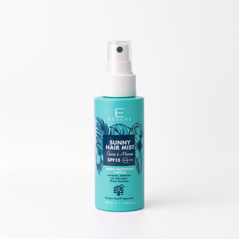 Essere Bio Sunny Hair Mist SPF 15 hair serum, Coconut and Monoi, 100 ml, EcoSun Pass® protective spray, front