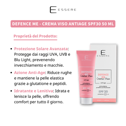 Defence Me - Crema Viso Antiage SPF30 50 ml Be Beauty