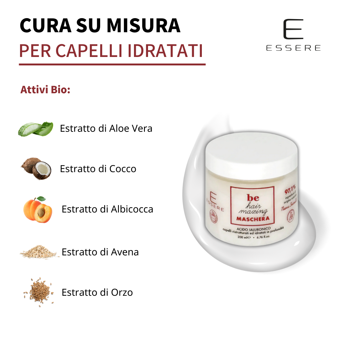 Maschera Capelli Acido Ialuronico 200ml  Be Hair Mazing