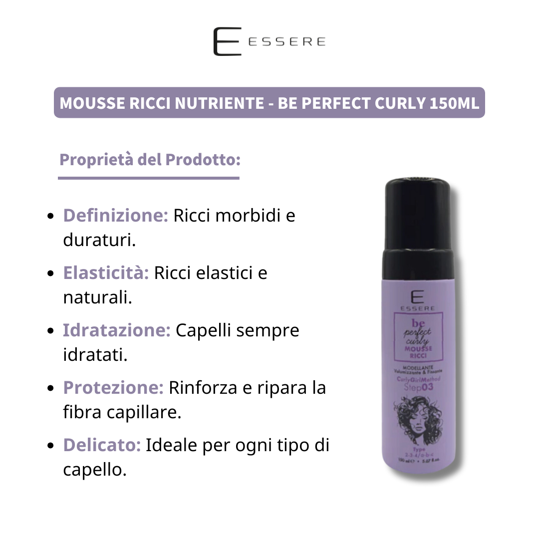 Mousse Ricci Nutriente 150 ml  Be Perfect Curly