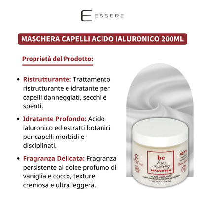 Maschera Capelli Acido Ialuronico 200ml  Be Hair Mazing