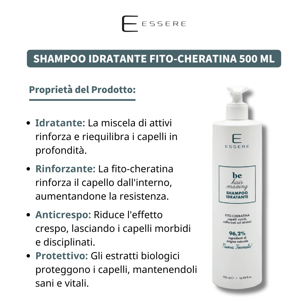 Shampoo Idratante Fito-Cheratina 500 ml Be Hair Mazing