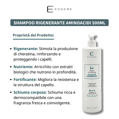 Shampoo Rigenerante Aminoacidi 500ml Be Hair Mazing