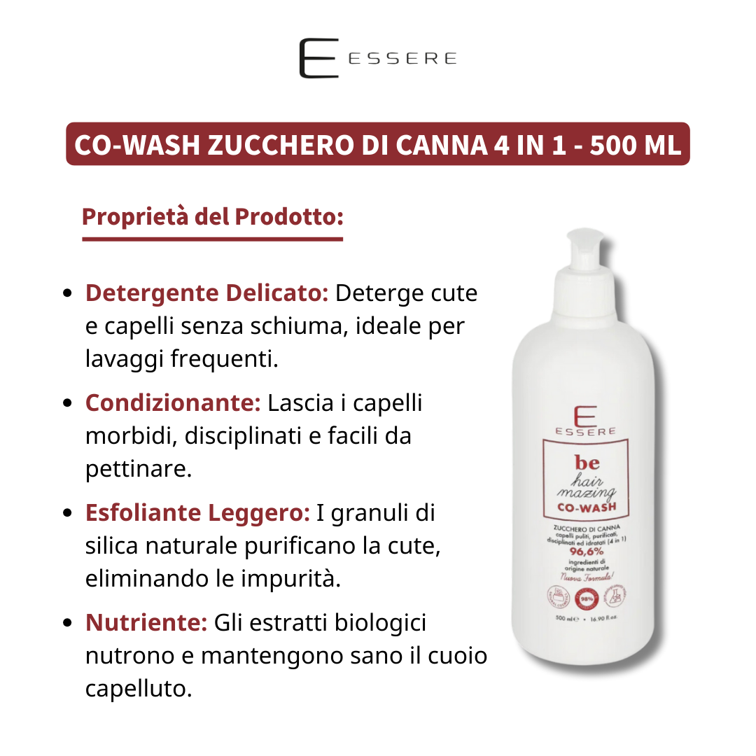 Co-Wash Zucchero di Canna 4 in 1 500 ml  Be Hair Mazing