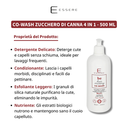 Co-Wash Zucchero di Canna 4 in 1 500 ml  Be Hair Mazing