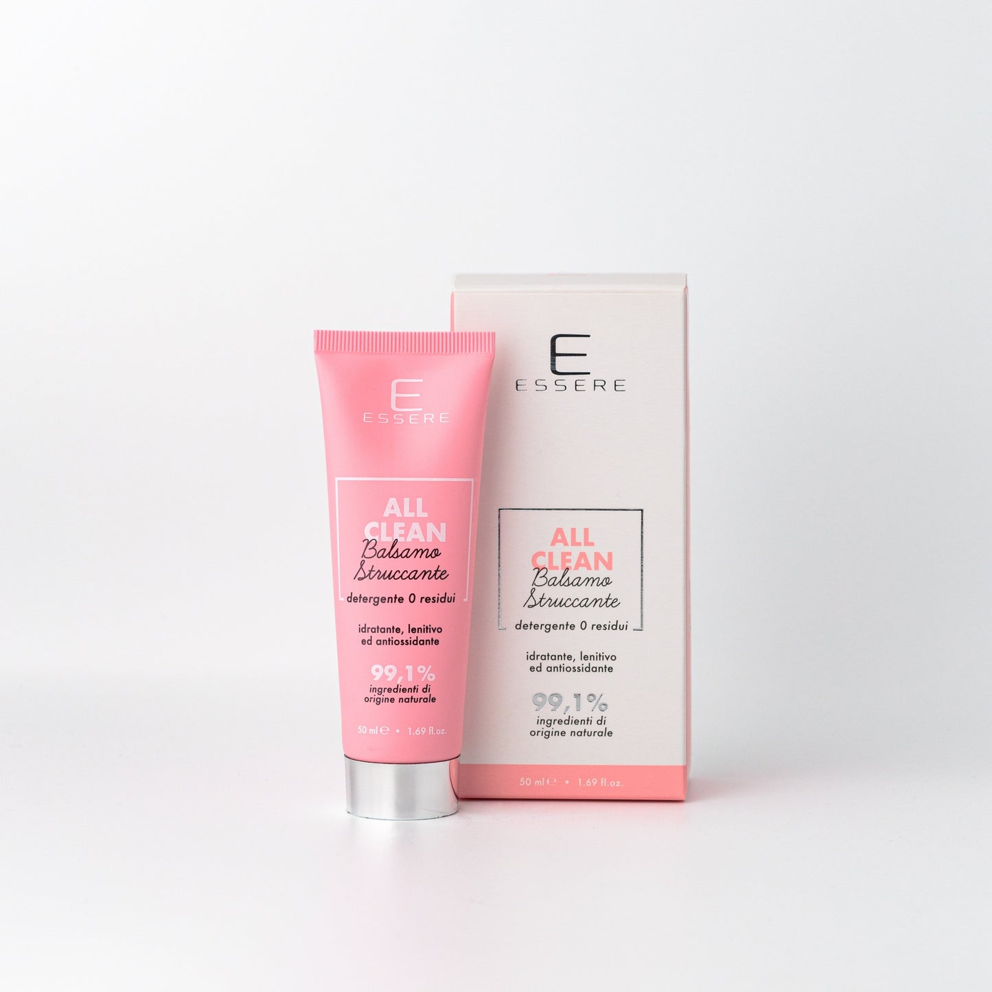 Essere Bio All Clean balsamo detergente struccante Be Beauty 50 ml, tubo e astuccio, vista frontale
