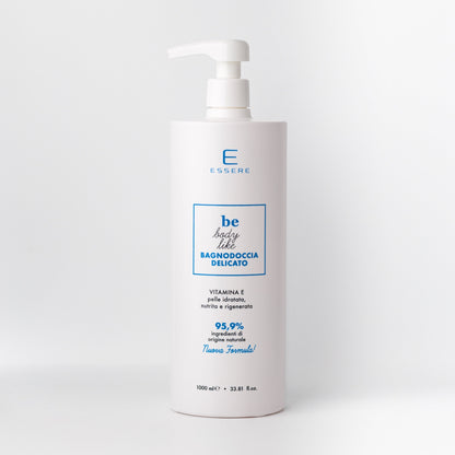 Essere Bio Bagnodoccia Delicato Vitamina E Be Body Like 1000 ml, flacone con 95,9% di ingredienti di origine naturale