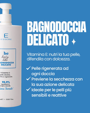 Essere Bio Gentle Shower Gel benefits: regenerates skin, prevents dryness, ideal for sensitive, reactive skin