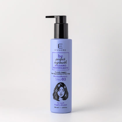 Essere Bio Strengthening Conditioner 200 ml, Be Perfect Regrowth bottle for fragile, thinning hair, front view