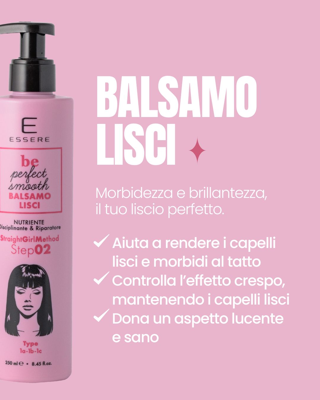Benefici del Balsamo Lisci Essere Bio: controlla l'effetto crespo e dona capelli morbidi, lisci e lucenti