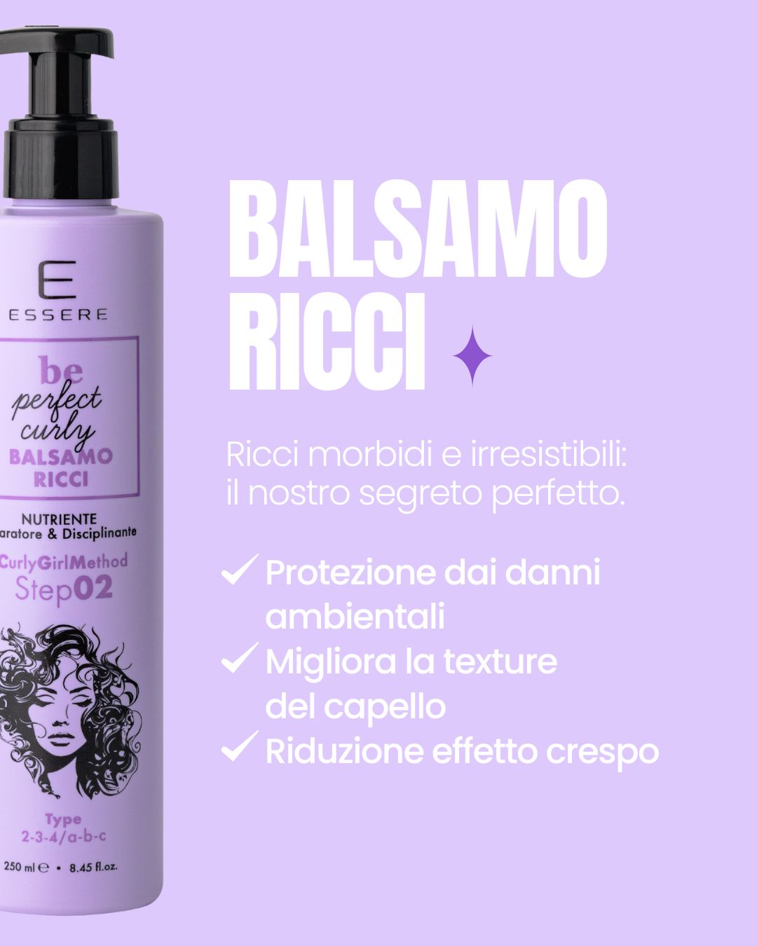 Benefici del Balsamo Ricci Essere Bio: protezione dai danni ambientali e riduzione dell'effetto crespo