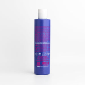 Back of Essere Bio Be Bubble Shampoo 250 ml with INCI list and natural origin ingredients, Be Bubble line