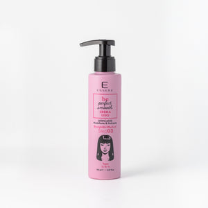 Essere Bio Straight Hair Silk-Smoothing Cream 150 ml, pink pump bottle from the Be Perfect Smooth line, front view