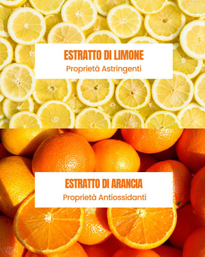 Citrus Hand Cream actives by Essere Bio: astringent lemon extract and antioxidant orange extract
