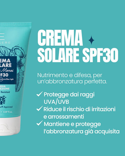 Benefici della Crema Solare SPF 30 Essere Bio: nutre e difende riducendo il rischio di irritazioni al sole