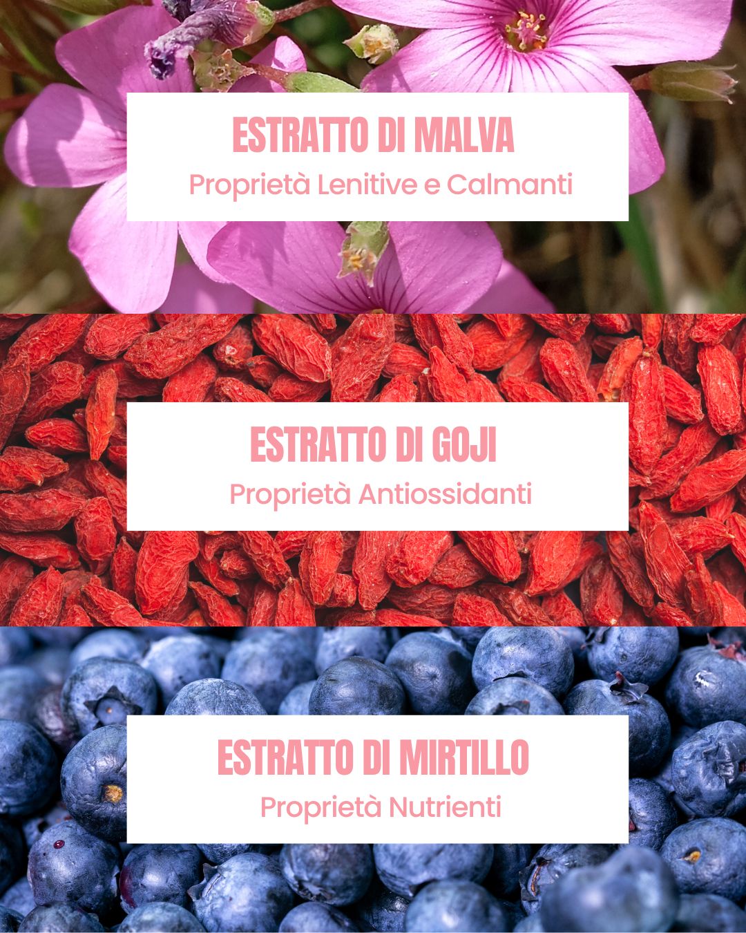 Essere Bio Defence Me actives: hydrating, antioxidant botanical extracts of mallow, goji and blueberry