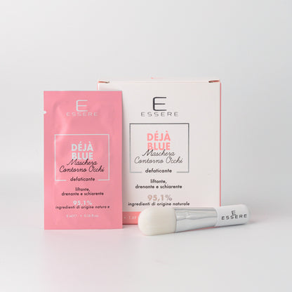 Essere Bio Deja Blue maschera contorno occhi Be Beauty 50 ml, bustine, astuccio e pennello, fronte