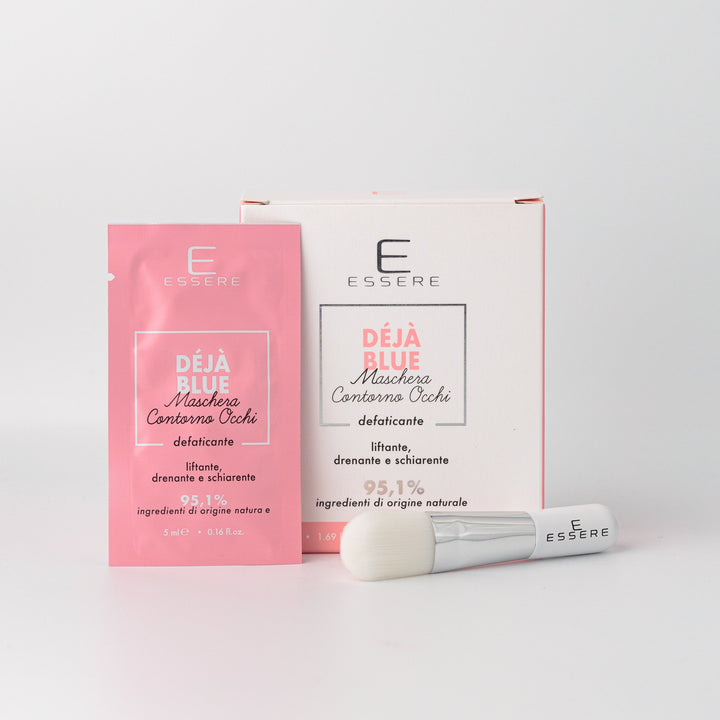 Essere Bio Deja Blue maschera contorno occhi Be Beauty 50 ml, bustine, astuccio e pennello, fronte