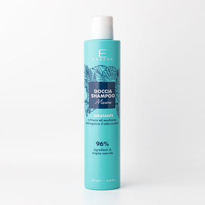 Essere Bio Doccia Shampoo Marine 250 ml, flacone idratante Be Sunny per pelle e capelli, vista frontale