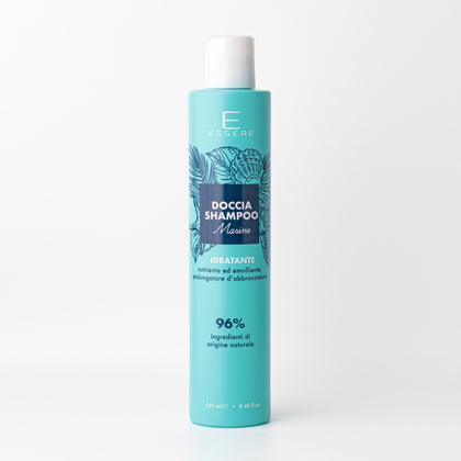 Essere Bio Doccia Shampoo Marine 250 ml, flacone idratante Be Sunny per pelle e capelli, vista frontale