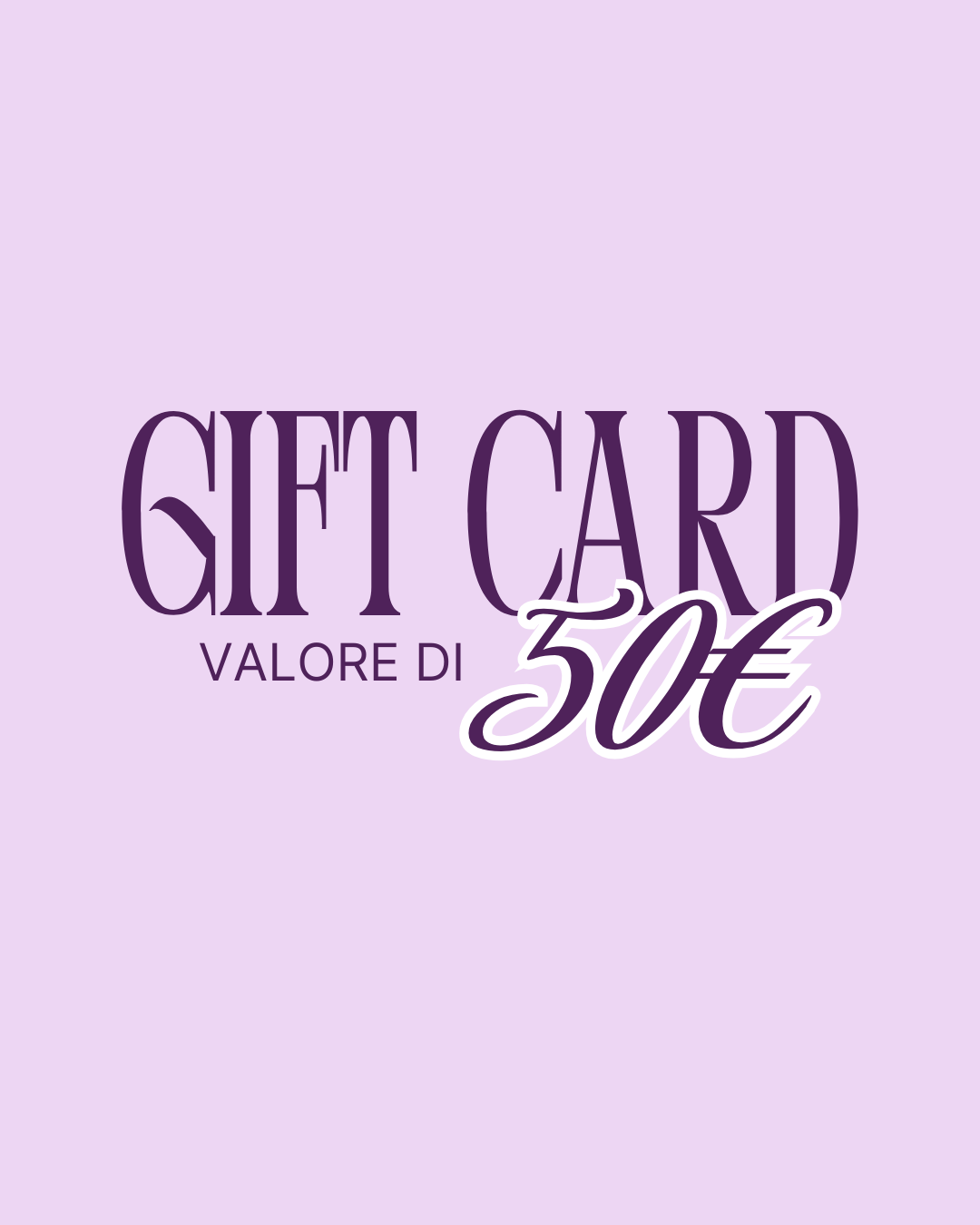 Gift Card Essere Bio dal valore di 50€, buono regalo per cosmesi di origine naturale, grafica fronte