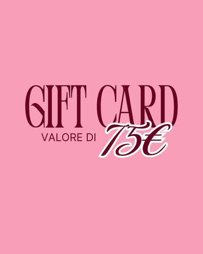 Gift Card Essere Bio dal valore di 75€, buono regalo per cosmesi di origine naturale, grafica fronte