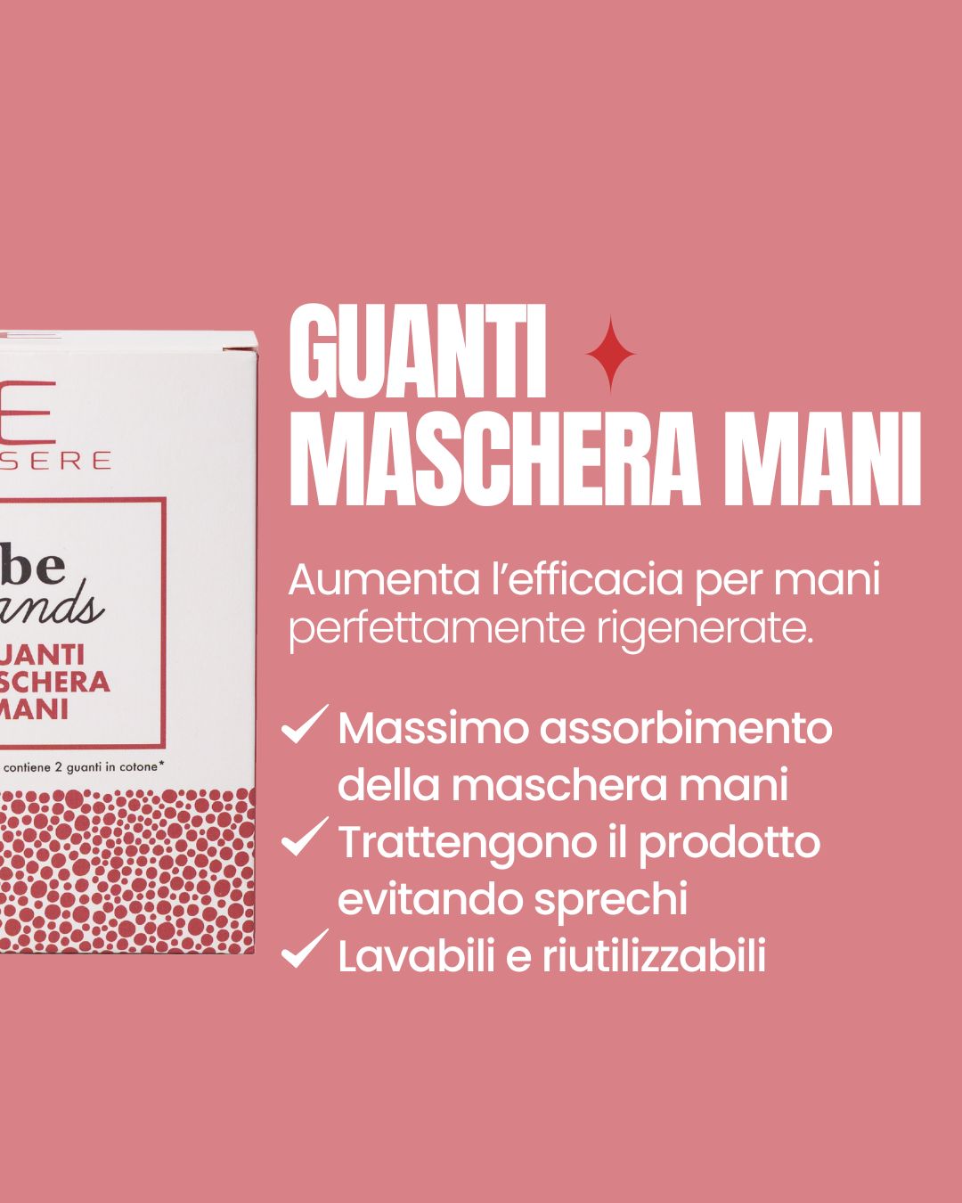 Essere Bio Cotton Gloves benefits: maximum hand mask absorption, washable and reusable