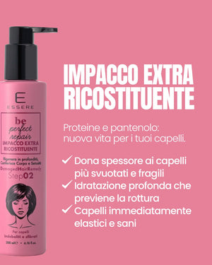 Essere Bio Extra Restorative Treatment benefits: proteins and panthenol that add thickness and prevent breakage