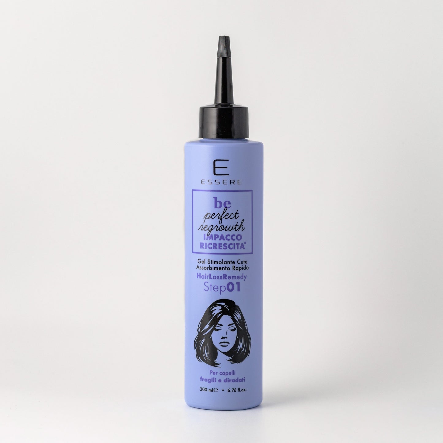Essere Bio Impacco Ricrescita 200 ml, gel stimolante cute Be Perfect Regrowth per capelli fragili e diradati, fronte