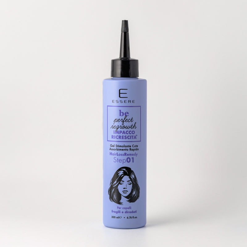 Essere Bio Regrowth Pre-Shampoo Treatment 200 ml, stimulating scalp gel from Be Perfect Regrowth for fragile, thinning hair, front
