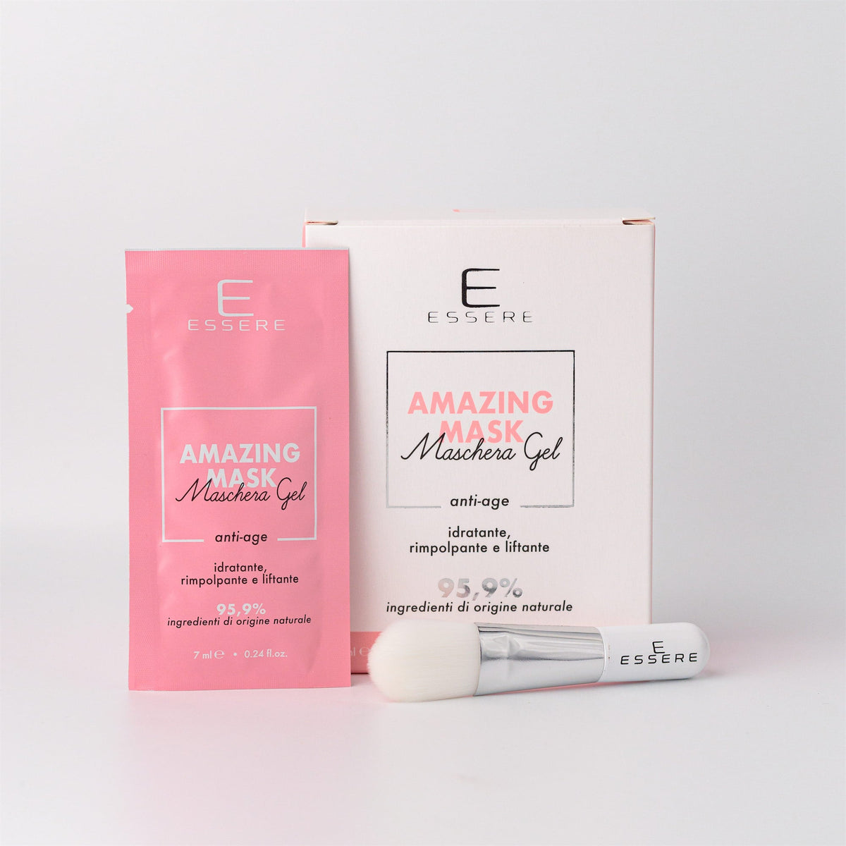 Essere Bio Anti-Aging Lifting Kit: Amazing Mask anti-aging gel mask with brush, 93.9% natural origin