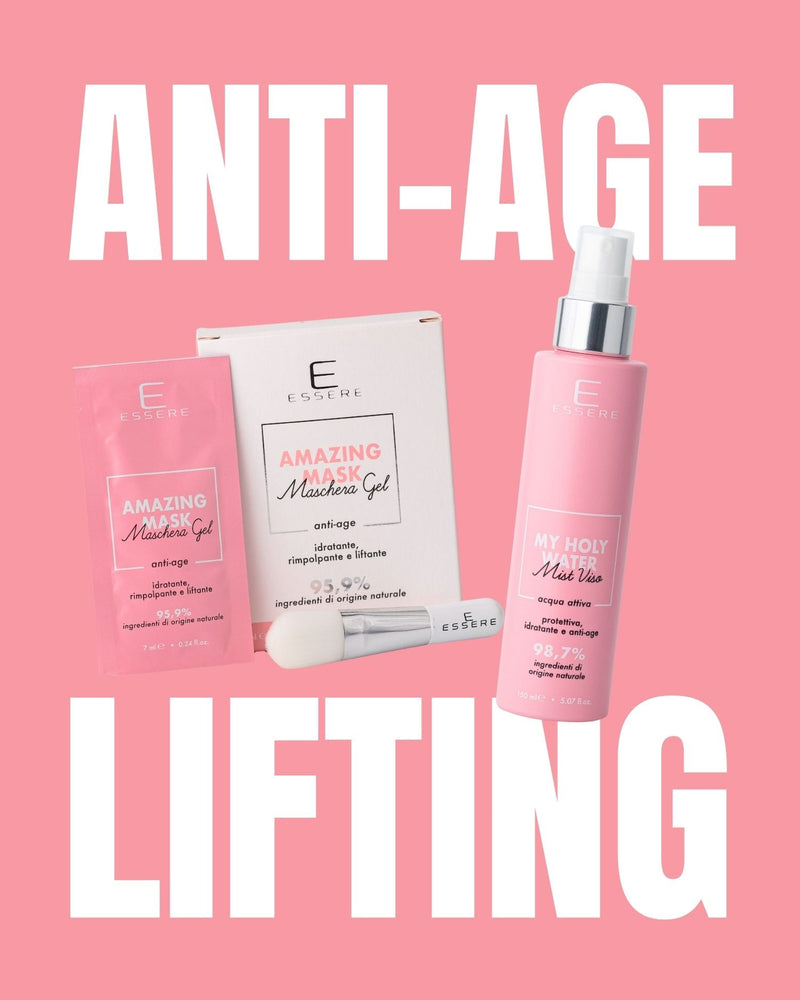 Kit Anti-Age Lifting Essere Bio: Amazing Mask maschera gel e My Holy Water mist viso per un effetto rimpolpante