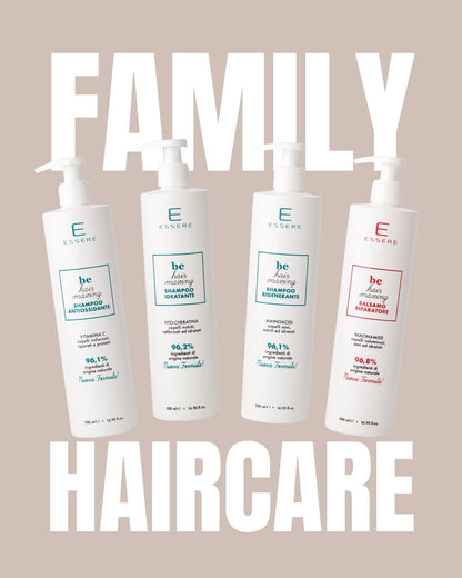 Kit Family Haircare Essere Bio: i quattro prodotti Be Hair Mazing da 500 ml per la cura capelli di tutta la famiglia