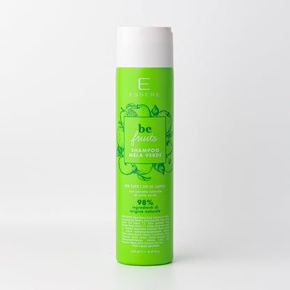 Kit Fruit Energy Essere Bio: Shampoo Mela Verde Be Fruit 250 ml per tutti i tipi di capelli, 98% di origine naturale