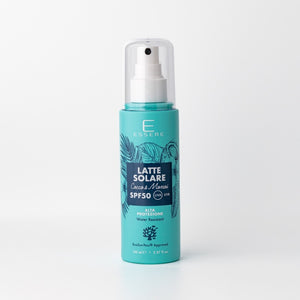 Essere Bio Sunscreen Lotion SPF 50 Coconut and Monoi 150 ml, high protection, EcoSun Pass®, Be Sunny spray bottle, front view