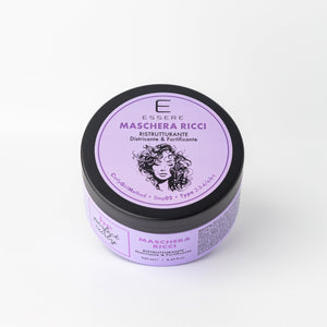 Essere Bio Repairing Curly Hair Mask 250 ml, lilac Be Perfect Curly jar, top view