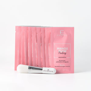Essere Bio Miracle Glow enzyme peel 70 ml single-dose sachets with applicator brush