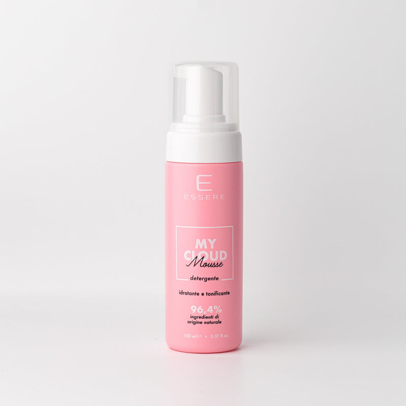 Back of the Essere Bio My Cloud 150 ml bottle with INCI and 96.4% natural origin ingredients