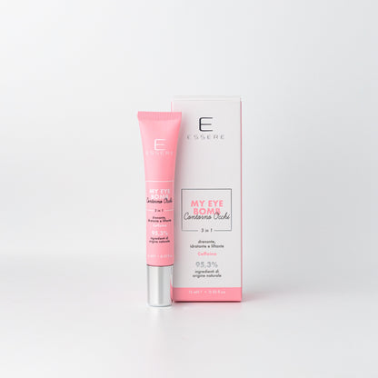 Essere Bio My Eye Bomb contorno occhi 3 in 1 Be Beauty 15 ml, tubetto e astuccio, vista frontale
