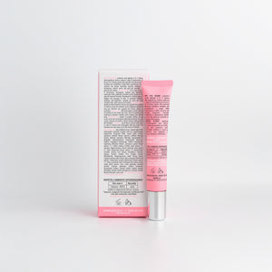 Back of the Essere Bio My Eye Bomb 15 ml tube with INCI and 95.3% natural origin ingredients