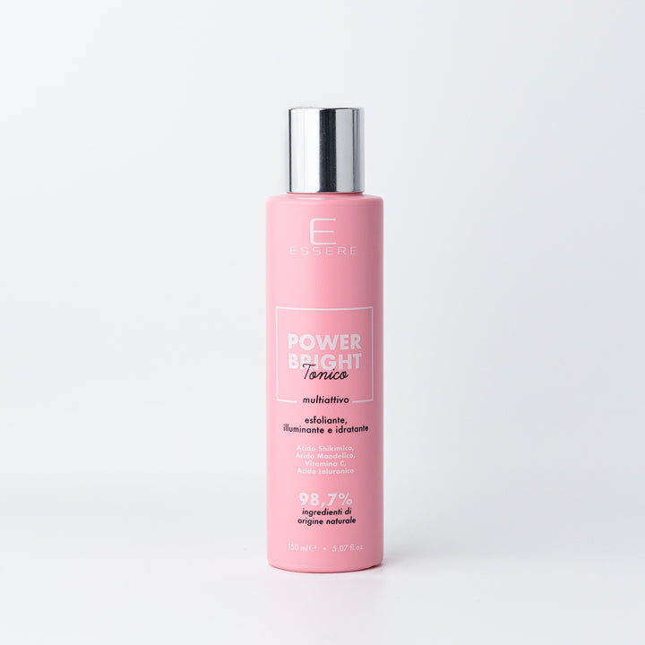 Essere Bio Power Bright tonico multiattivo Be Beauty 150 ml, flacone rosa, vista frontale
