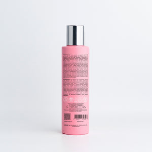 Back of the Essere Bio Power Bright 150 ml bottle with INCI and 98.7% natural origin ingredients